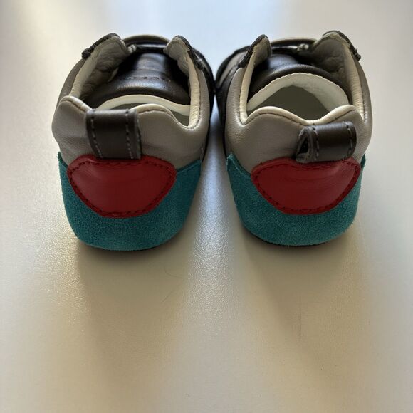 Buscemi Ventura Baby Grey Trio Sneakers US 6-12 Months Infant Leather Shoe - Picture 6 of 10